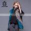 Colour stitching newly cheap hot selling fur fox outdoor ladies vest pattern