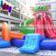 Colorful Monster Style 20 m Long Inflatable Water Park With Slide And Pool