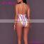 2017 New Swimwear Stripe Swimsuit Bikini One Piece Swimsuit Woman