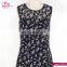 Guangzhou Sleeveless Lace Print Flower Ladies Casual Dresses