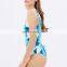 high waisted One-Piece pattern printed swimsuit women
