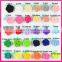 stock 30 colors 4cm handmade flower with leaves girls fabric flower clip