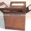Natural rusty red color corten steel flower pot