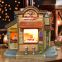 Lundberg Foods Christmas in the CityChristmas church house with LED lights  coffee shop Musical Ski Scene with  Polyresin Christmas House Decoration