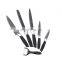 YANGJIANG factory rubber soft handle 5pcs non stick knife set