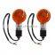 2x Bullet Front Rear Turn Signal Blinker Indicator Light Motorcycle Amber Chrome