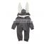 Baby Clothes Romper Solid Color Long Sleeve Lovely Rabbit Ears Autumn Winter Baby Romper