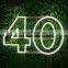 Wholesale Plastic Rgb Hanging Neon Letter Sign for Bar Party Wedding Home decoration