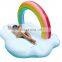 PVC inflatable rainbow cloud floating island for swimming pool / seashore