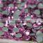 Top quality rose round shape flatback hotfix rhinestone for sale