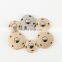 Four hole two part alloy sew on snap button for coat