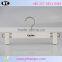 hot sale long hook plastic rubber pants hanger with metal clips