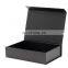 Custom brand logo a5 shallow paper rigid black corporate gift packaging boxes wholesale