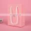 Pink gift  packaging promotion paper bag with handles