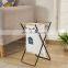 New Design Foldable Storage Recycle Bin Wooden Bathroom Clothes Bin Kitchen Trash Can
