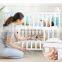 Multifunction New Zealand Pine Wooden Baby Cradle Crib Bed