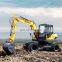 Mini Digger Wheel Excavator Smallest Excavator 6 ton 8ton Wheel Type Excavator 8000KG