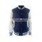 Custom wholesale print logo blank plain polyester black boys bomber baseball varsity jacket for men