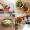 2pcs/set Foldable Silicone Colander Fruit Vegetable Washing Basket Strainer Collapsible Drainer With Handle Kitchen Tools