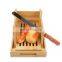 Hot Sale Bamboo Foldable Manual Bread Slicer With Crumb Catcher Tray