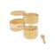 Bamboo Salt Cellar with Built-in Spoon to avoid Dust Elegant Salt box Bowl Container Holder with Swivel Magnetic Lid