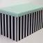 Foldable storage polyester ottoman-Striped Pattern