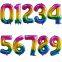 40 Inch Gradient Rainbow Number Balloons 0-9 Giant Foil Balloon Birthday Party Decorations Figures Globos Wedding Party Decorate