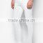 Long White Casual Chino Pants for Men Zip up