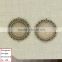 Time gem circular Fine lace pattern diy zinc alloy round pendant