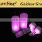 2016 Personalize unique lighting led rechareble 12pcs/set purple candles