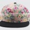 low profile custom flower snapback hats wholesale