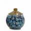 Glass Dragee Jar With Brass Cover, candy pot, Spice jars SK1619