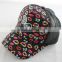 BSH031 Lip print floral baseball cap for ladies New mesh acrylic sport hat