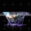 YZ-0076 clear acrylic podium night bar table with LED light, night bar DJ facade