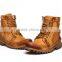 new design high cut leather men shoes