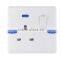HE8913SL 1gang 13A switch and socket with neon