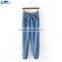 Hot Trendy Women High Waist Pockets Bow Sashes Denim Jeans Harem Pants Trousers