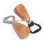 custom logo wood handle bottle opener,stainless steel beer opener