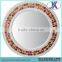 Decorative wall round bedroom decor glass mosaic frame mirror