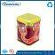 oval shape floral tea tin box