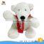 hot selling plush polar bear with printing logo