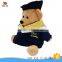 EN71 standard plush graduate teddy bear toy good quality plush teddy bear with graduate hat and gown