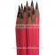 Wood Free Bright Pink Fluorescent paint HB Plastic Pencil with Eraser Topper