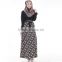 Custom Made Latest Dress Designs Long Sleeve Natural Waist Woman Muslim Dress Fashion