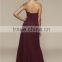 2014 Simple Grape Strapless Cheap Bridesmaid Dresses Gowns A Line Floor Length Backless Formal Dresses Gowns