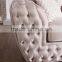 2016 Itlian Classic Beige Shiny Velvet Fabric Sofa Set AL044