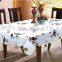 beautiful Square flower printed vinyl tablecloth for restaurant using