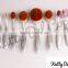 High quality 10pcs oval tooth makeup brushes set rose gold                        
                                                                                Supplier's Choice