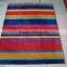New design stripe multi-color soft washable kids rug
