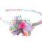 New design smiling face printing fabric flower children headband